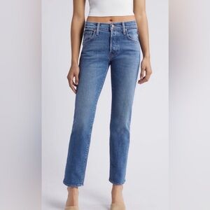 Mother Denim Mid- rise, button fly The Hiker Hover color: Penny for your thought